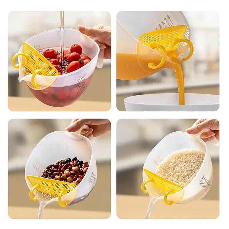 Measuring Cup With Scale, Multifunctional Egg Liquid Filter Cup, Egg Filter Measuring Cup, Household Restaurant Egg Beating Mixing Cup, Washer Strainer Bowl, Stirring Bowl With Scale Measuring Cup With Scale, Multifunctional Egg Liquid Filter Cup, Egg Filter Measuring Cup, Household Restaurant Egg Beating Mixing Cup, Washer Strainer Bowl, Stirring Bowl With Scale